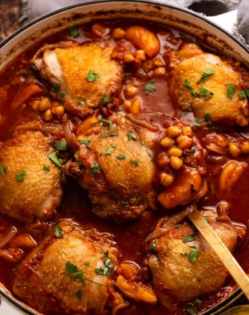 top view of Moroccan tagine