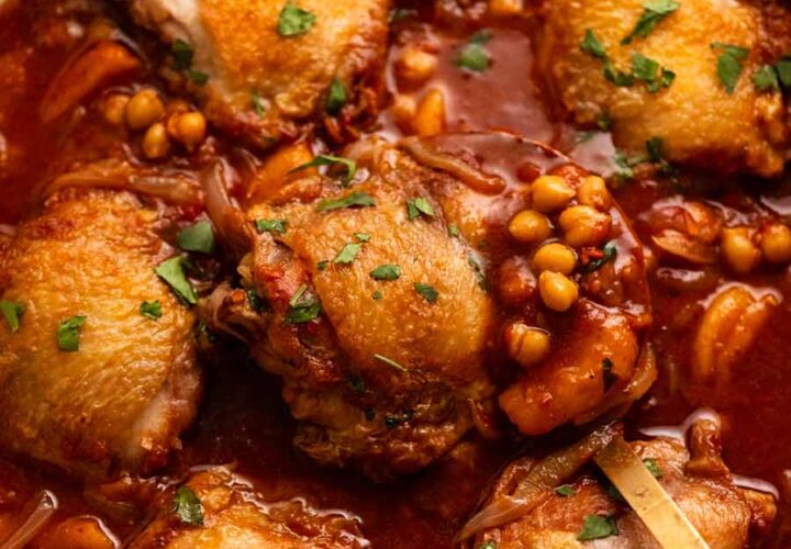 top view of Moroccan tagine